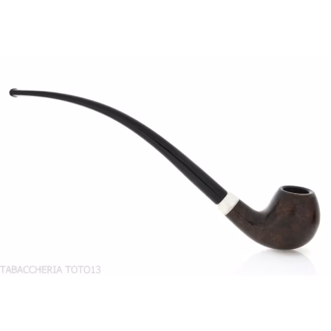 Aldo Velani pipa churchwarden doblada en forma de huevo en brezo brillante - Pipas de Tabaco