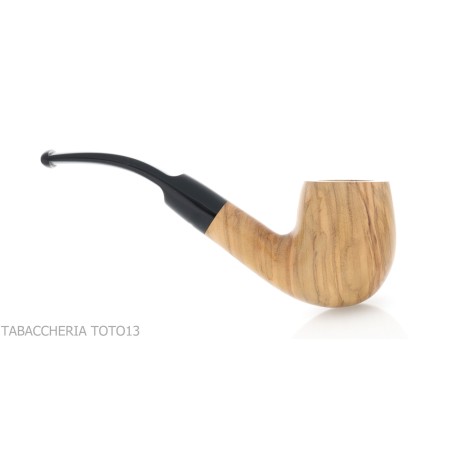 Aldo Velani pipa de madera doblada curva en forma de oliva - Pipas de Tabaco