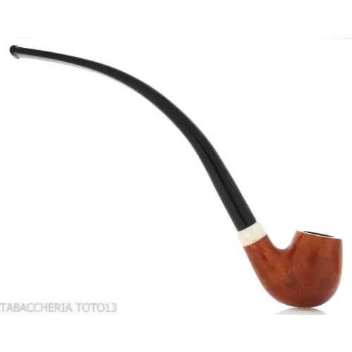 Aldo Velani churchwarden Pipa de tabaco en briar brillante muy curvado - Pipas de Tabaco