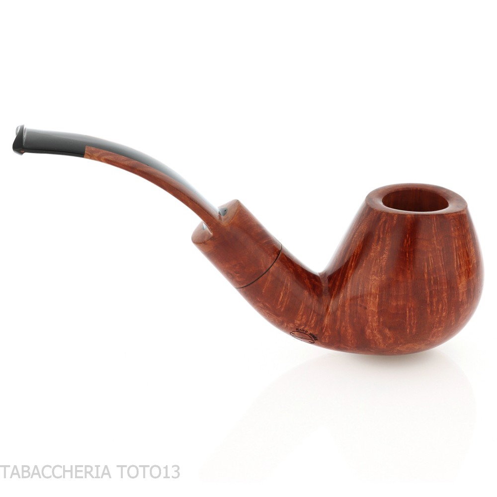 Pipe de forme Amorelli Brandy en bruyère naturelle lisse, série Busby - Pipe Pour le Tabac - Racine naturelle