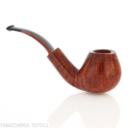 Pipe de forme Amorelli Brandy en bruyère naturelle lisse, série Busby - Pipe Pour le Tabac - Racine naturelle