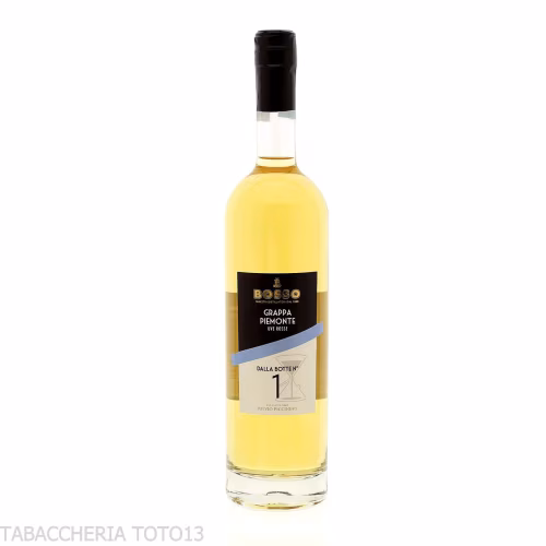 Bosso Grappa Piemonte, rote Trauben, Fass Nr. 1 Vol.42% Cl.70 - Destilliert