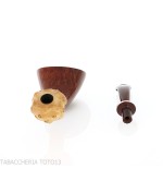 Pipa de brezo pulido con forma de cuerno-Pipa Milano