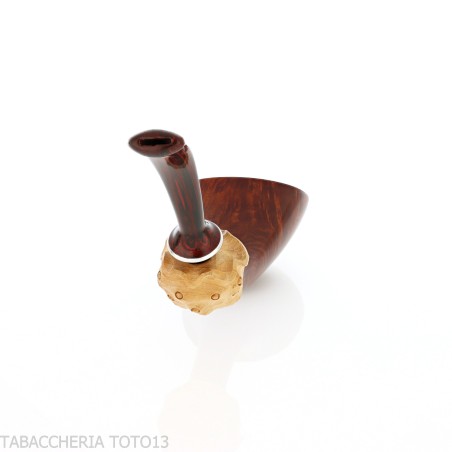 Pipa forma cornetto in radica lucida - Pipe