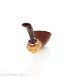 Pipa de brezo pulido con forma de cuerno-Pipa Milano