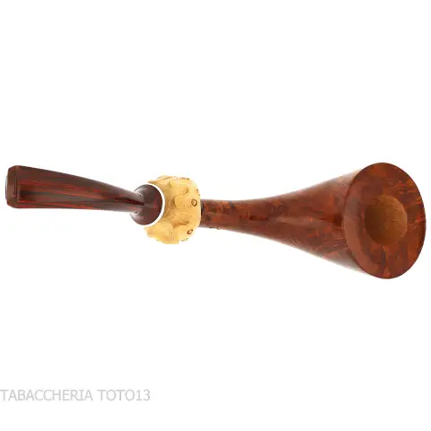 Horn-shaped pipe in polished briar - Tobacco Pipes - Natural root