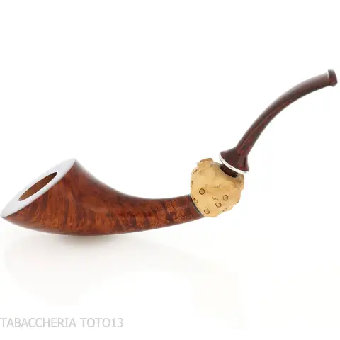 Horn-shaped pipe in polished briar - Tobacco Pipes - Natural root