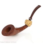 Pipa de brezo pulido con forma de cuerno-Pipa Milano