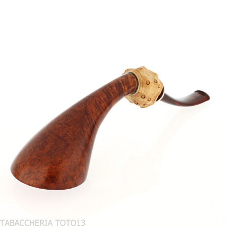 Pipa forma cornetto in radica lucida - Pipe