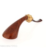 Pipa de brezo pulido con forma de cuerno-Pipa Milano