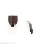 Pipa Pebble Grain forma bent pot sabbiata scura-Ashton