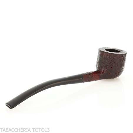 Pebble Grain dark sandblasted bent pot shape pipe-Ashton