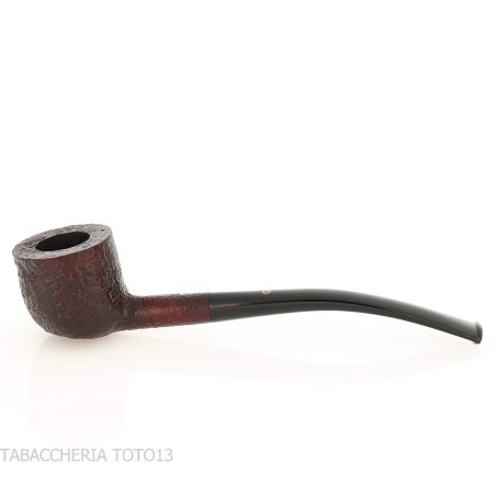Pebble Grain dark sandblasted bent pot shape pipe-Ashton