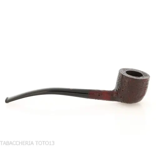 Pipa con forma de Pot curvada y arenado oscuro Pebble Grain - Pipas de Tabaco