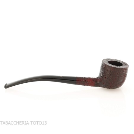 Pebble Grain dark sandblasted bent pot shape pipe-Ashton