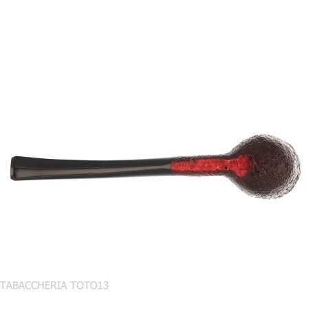 Pipe courbé en forme de pot sablé foncé Pebble Grain - Pipe Pour le Tabac - Racine naturelle