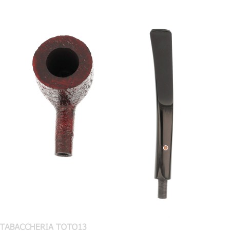 Pipa con forma de Pot curvada y arenado oscuro Pebble Grain-Ashton