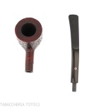 Pipa con forma de Pot curvada y arenado oscuro Pebble Grain-Ashton