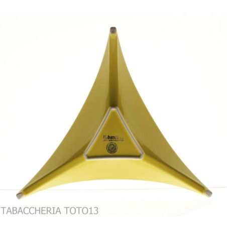 Montecristo Gelber Dreispitz-Aschenbecher mit Logo - Zubehör Cigar