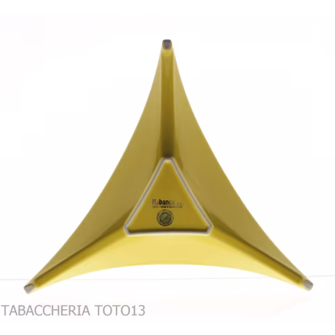 Montecristo Yellow Tricorn Ashtray with Logo - Accessories Cigar - Ceramic