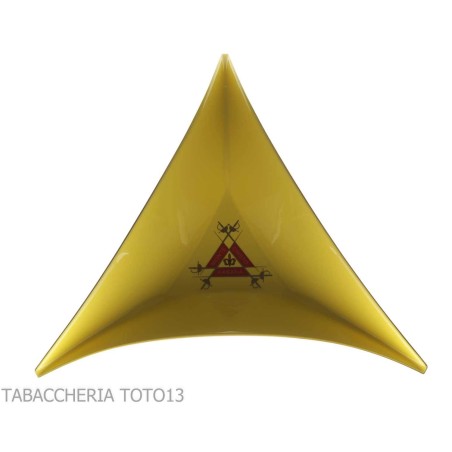 Montecristo Gelber Dreispitz-Aschenbecher mit Logo - Zubehör Cigar
