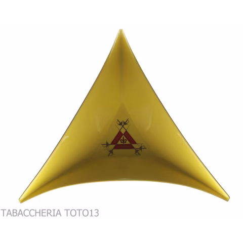 Montecristo Yellow Tricorn Ashtray with Logo - Accessories Cigar - Ceramic