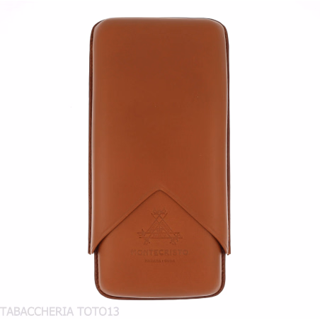 Estuche para puros de piel Montecristo 3 plazas - Accesorios Del Cigarro