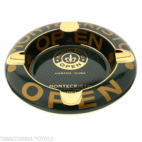 Cendrier à cigares Montecristo Open vert et or - Accessoires Cigare - Céramique