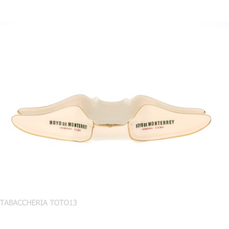 Cendrier Hoyo de Monterrey blanc et or pour 1 cigare - Accessoires Cigare - Céramique