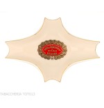 Hoyo de Monterrey white and gold ashtray for 1 cigar - Accessories Cigar - Ceramic