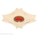 Cenicero Hoyo de Monterrey blanco y dorado para 1 cigarro - Accesorios Del Cigarro