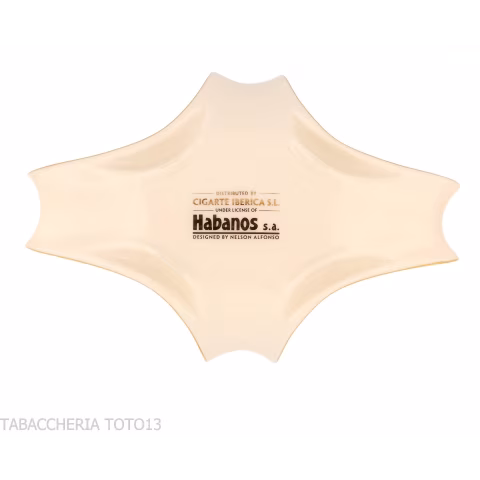 Hoyo de Monterrey white and gold ashtray for 1 cigar - Accessories Cigar - Ceramic