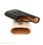 Estuche Trinidad para 3 Puros en Piel de Cocodrilo Negra y Blanca - Accesorios Del Cigarro
