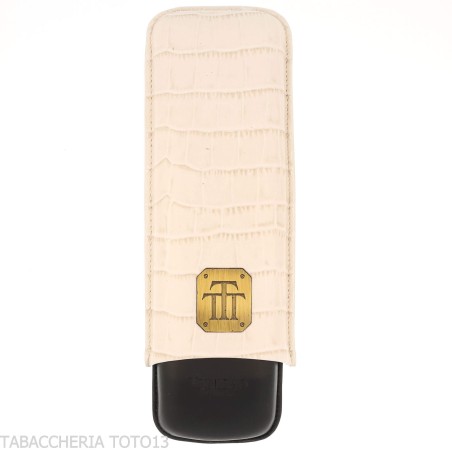 Étui à cigares de poche Trinidad en cuir noir et blanc - Accessoires Cigare