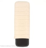 Trinidad portasigari da tasca in pelle cocco bianco e nero - Accessori Per Sigari