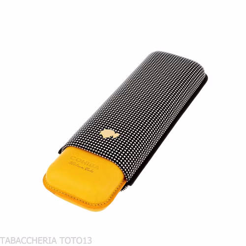 Cohiba Zweifarbiges Leder-Taschenetui für zwei Zigarren-Taschen-Zigarrenetui