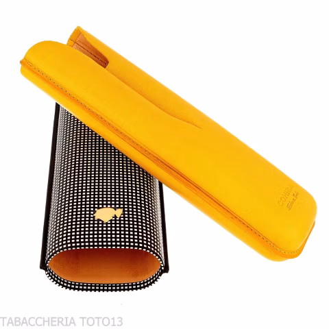 Étui à cigares de poche Cohiba en cuir bicolore pour deux cigares - Accessoires Cigare