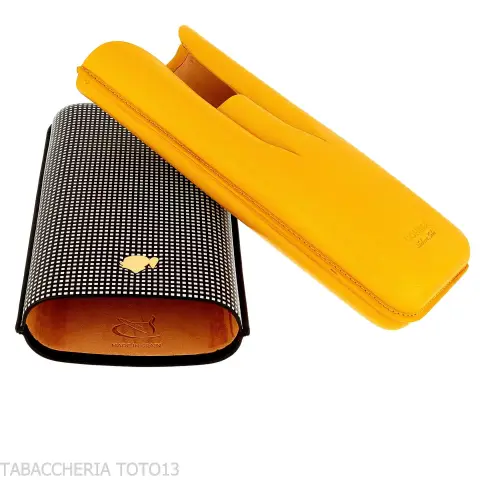 Cohiba Pocket Cigar Case in Two-Tone Leather for 3 Cigars - Accessories Cigar - Leather