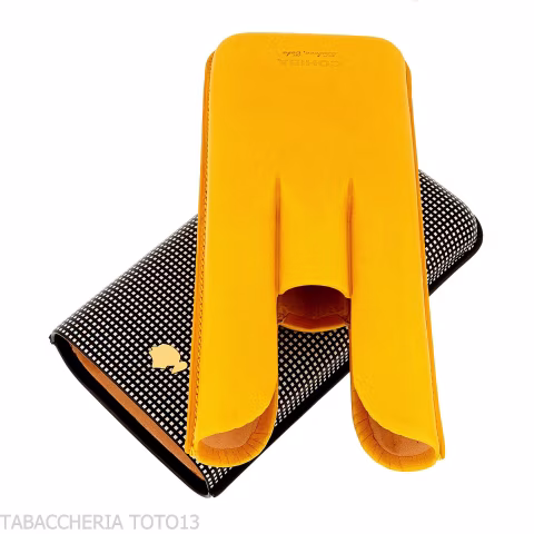 Estuche de Bolsillo Cohiba para 3 Puros en Piel Bicolor - Accesorios Del Cigarro