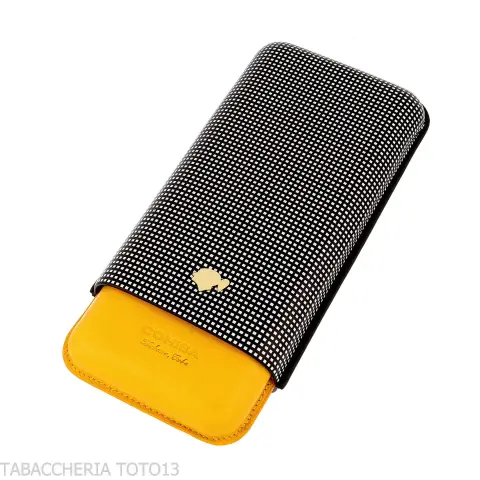 Cohiba Pocket Cigar Case in Two-Tone Leather for 3 Cigars - Accessories Cigar - Leather