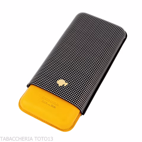 Cohiba Taschen-Zigarrenetui aus zweifarbigem Leder für 3 Zigarren - Zubehör Cigar