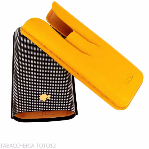 Cohiba portasigari da tasca in pelle bicolore 3 posti - Accessori Per Sigari