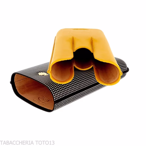 Cohiba Taschen-Zigarrenetui aus zweifarbigem Leder für 3 Zigarren - Zubehör Cigar