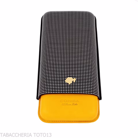 Cohiba Taschen-Zigarrenetui aus zweifarbigem Leder für 3 Zigarren - Zubehör Cigar