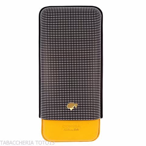 Cohiba Pocket Cigar Case in Two-Tone Leather for 3 Cigars - Accessories Cigar - Leather