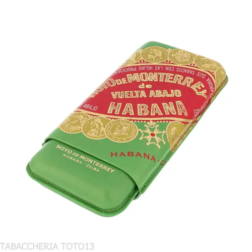 Hoyo de Monterrey portasigari da tasca in pelle 3 posti - Accessori Per Sigari