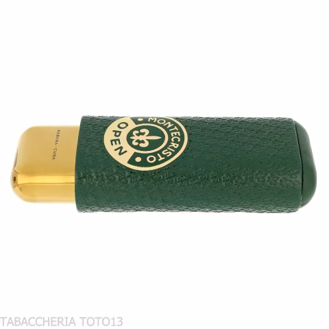Montecristo Open Leather Pocket Cigar Case for Two - Accessories Cigar - Leather, Metal