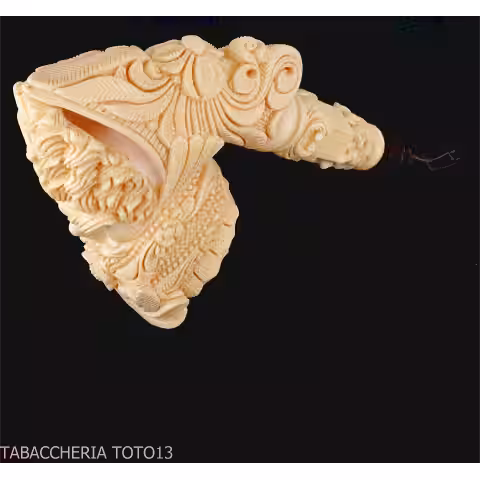 Meerschaumpfeife in Form eines Ritters, mit teebehandeltem Kopf - Meerschaumpfeifen - Altinay meerschaum pipes