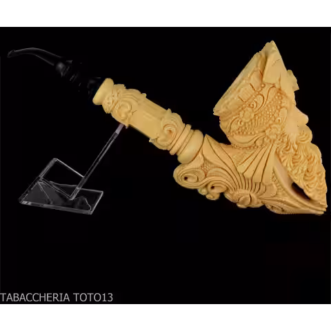 Meerschaumpfeife in Form eines Ritters, mit teebehandeltem Kopf - Meerschaumpfeifen - Altinay meerschaum pipes