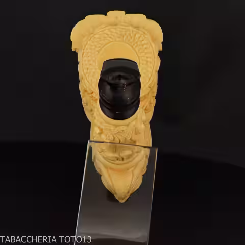 Meerschaumpfeife in Form eines Ritters, mit teebehandeltem Kopf - Meerschaumpfeifen - Altinay meerschaum pipes